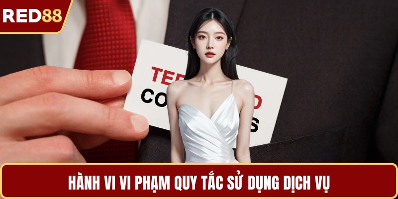 Hành vi vi phạm quy tắc sử dụng dịch vụ